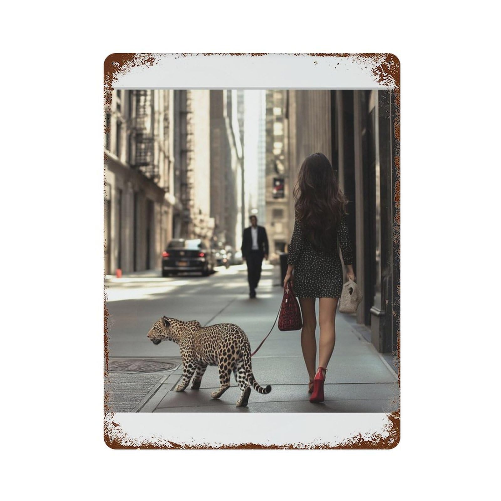 xiaoxiaoshen Leopard Photography S2 Wall Decor Art Metal Tin Poster Modern Home Decor Art Home Bar Shop Decorations Vintage Sign 40x30cm