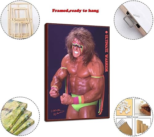 Miniatura 2 de Póster Ultimate Warrior de los años 80, superestrella de la lucha libre, clásico, retro, arte de pared, estética, decoración de habitación, pintura