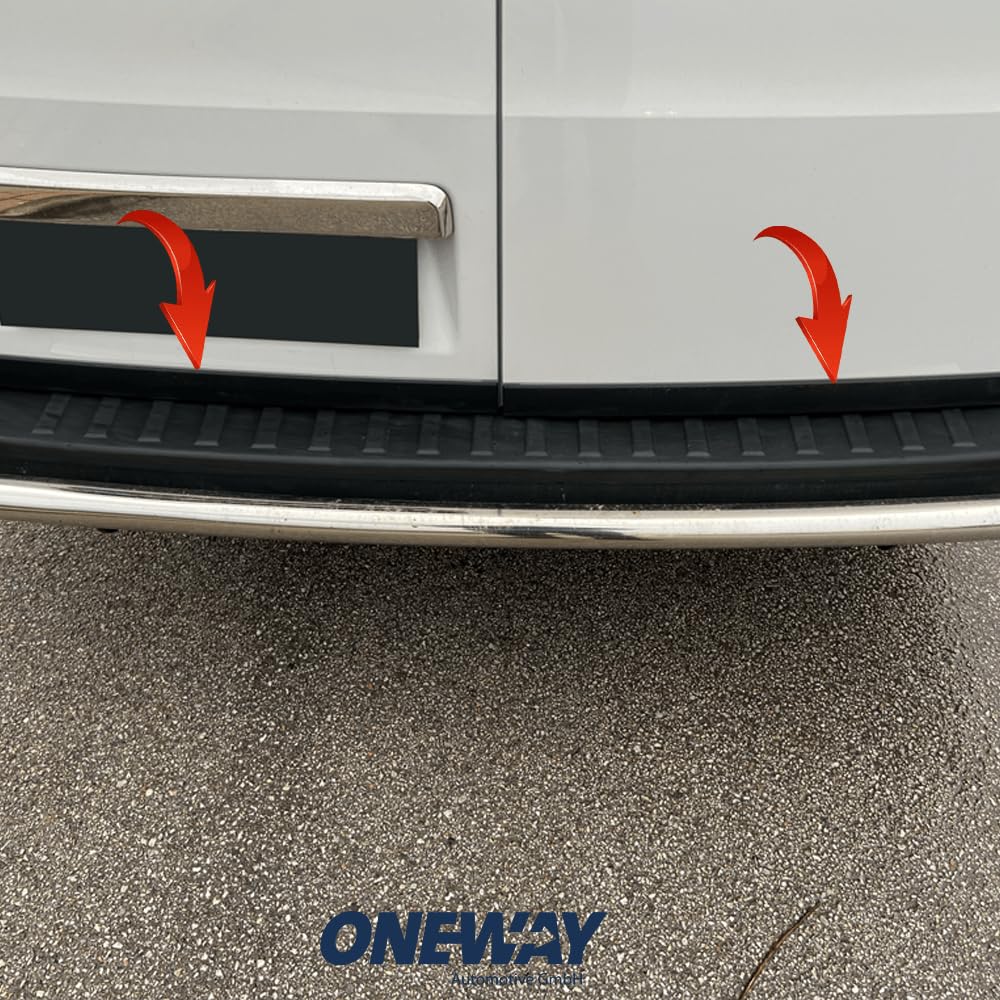 ONEWAY Ochraniacz na tylny zderzak kompatybilny z Volkswagen Crafter MK2 2016- i MAN TGE MK1 PreFacelift 2016- - - czarny matowy