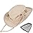 Sun Hats for Men Women Bucket Hat UPF 50+ Boonie Hat Foldable UV Protection Hiking Beach Fishing Summer Safari with Removable Head Net Mesh(1pack-Khaki)