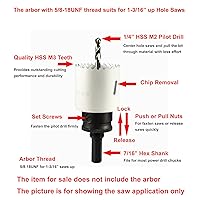 Vista 4 de MaxTool Sierra de agujero bimetálico de cobalto de 2-5/8 "2.638 in HSS M42 Sierra de taladro bimetálico 1.75 "de profundidad para metal madera