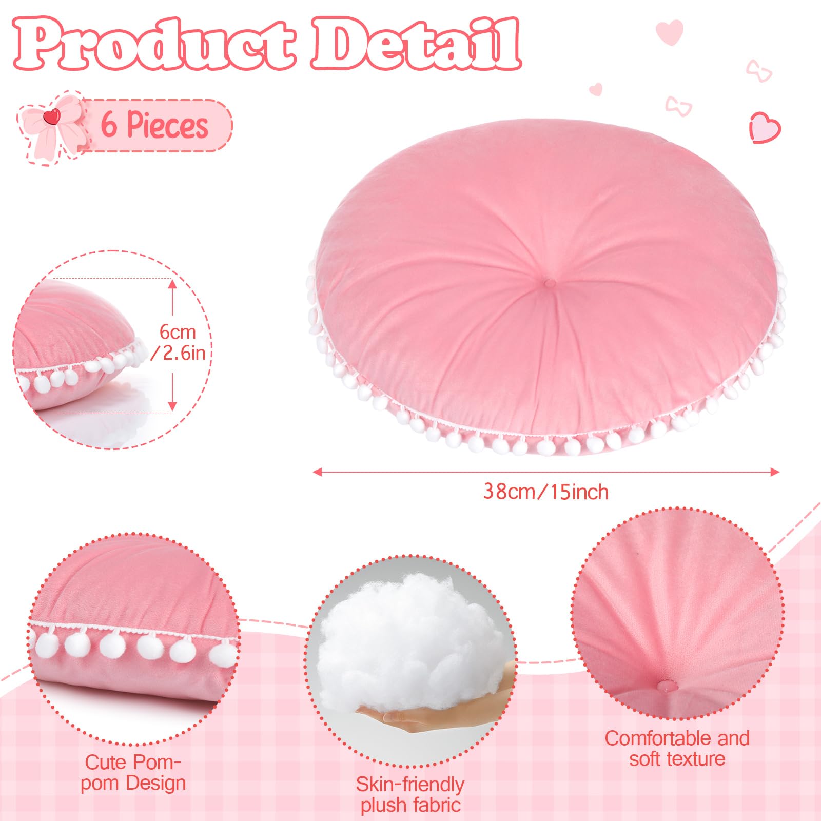 vintage floor cushion　トロピカルピンク SoftZone Flower Floor Pillow