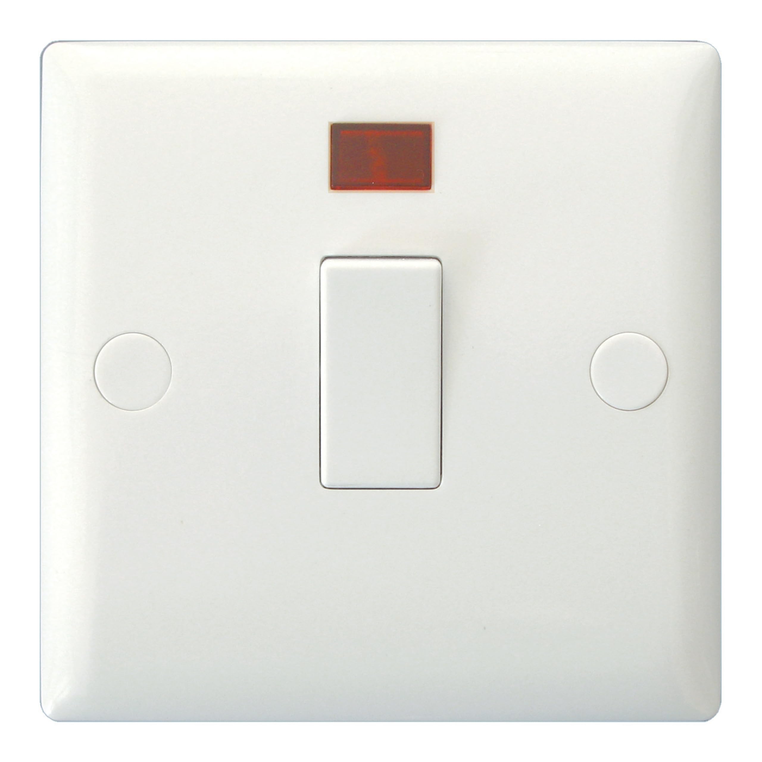 Varilight Single 20A Double Pole Switch With NeonValue Polar White With White RockerXo20Nw from B&Q