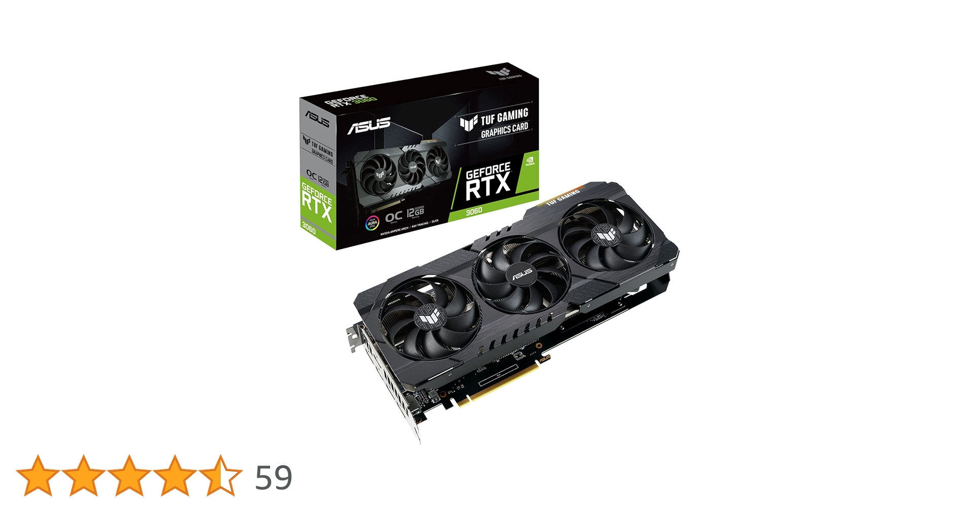 ASUS - 【極美品】ASUS RTX3060 tuf gaming 12GB LHR版 ASUS TUF Gaming GeForce RTX 3060 12GB GDDR6 | Graphics Card