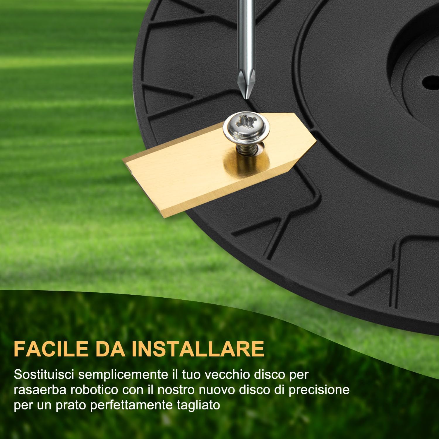 【Taglio Più Efficiente】 Dischi Lama + 6 Pezzi Compatibili con Gardena Sileno City 400 600 / McCulloch ROB S400 S500 S600 S800, Disco Lama per Robot Tagliaerba