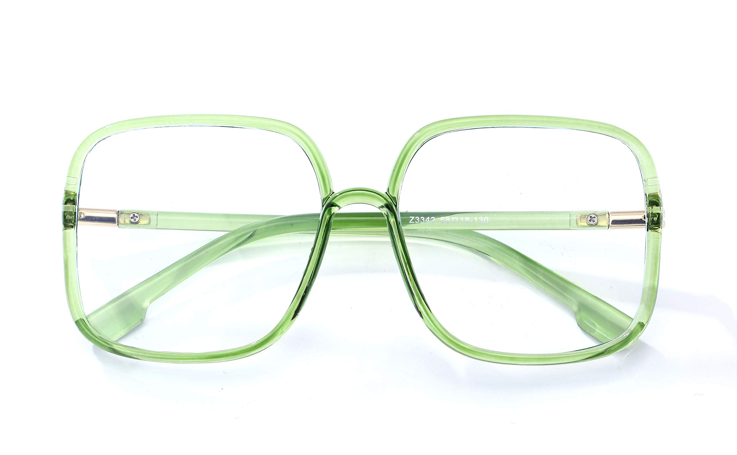 BIGGY Gafas cuadradas de gran tamaño con bloqueo de luz azul – Ultraligeros de moda Nerd Marcos para mujeres y hombres