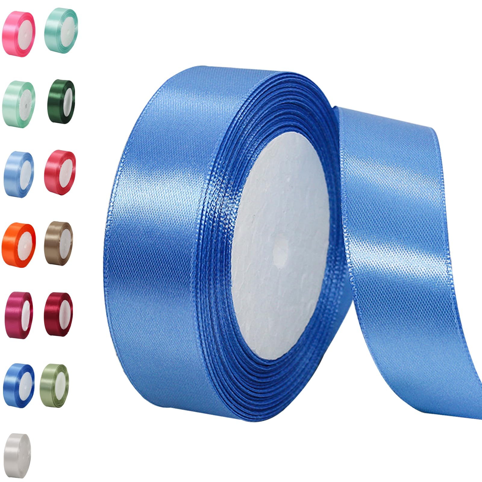 POPOYU Satinband Schwarz – 25 Mm Breit, 23 Meter, Geschenkband Zum Basteln