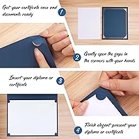 Vista 5 de 10 Packs Certificate Holders, Navy Blue Certificate Covers, Diploma Holders, Certificate Folders with Gold Foil Border for Letter Size 8.5" x 11