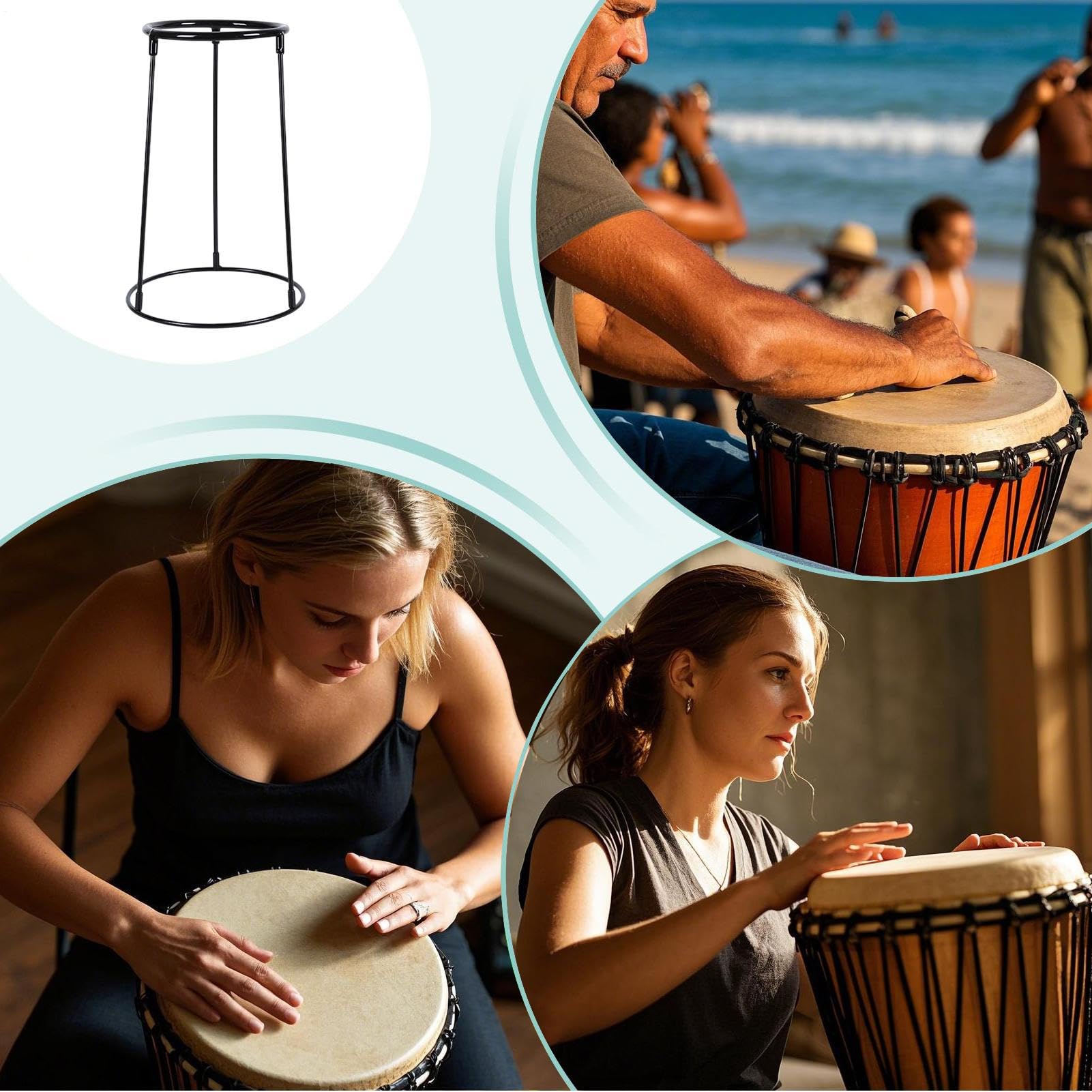 na bęben, na bęben Podpórka do instrumentu perkusyjnego Stabilny uchwyt | na perkusję afrykańską Stojące instrumenty perkusyjne Materiały do ​​instrumentów muzycznych do ćwiczeń w domowym s