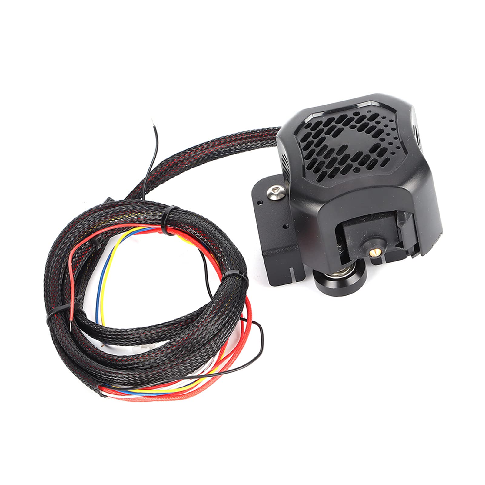 Aramox Kit Assemblato Estrusore Completo, Set Ugelli Estrusore in Ottone ABS in Lega di Alluminio, Tubo PTFE da 0,4 Mm DC24V Doppia Ventola Riscaldamento Raffreddamento per Utenti Stampante 3D Ender