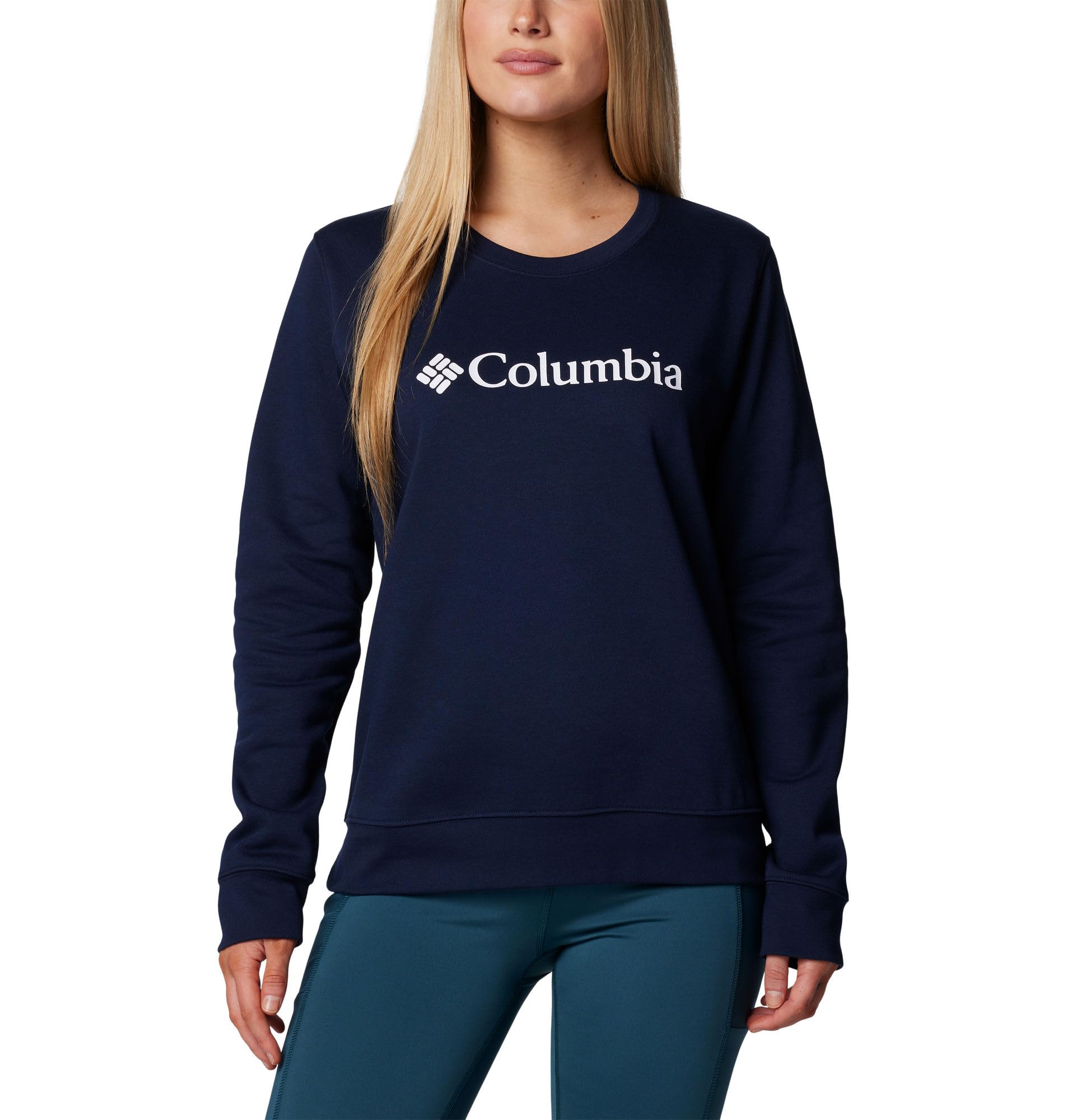 Columbia Women's Columbia Trek Graphic Crew, Collegiate Navy/Gem Columbia, XXL Große Größen