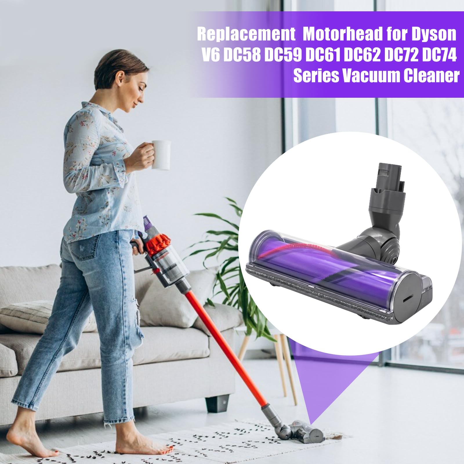 Quick-Release Motorhead for Dyson V6 DC58 DC59 DC61 DC62