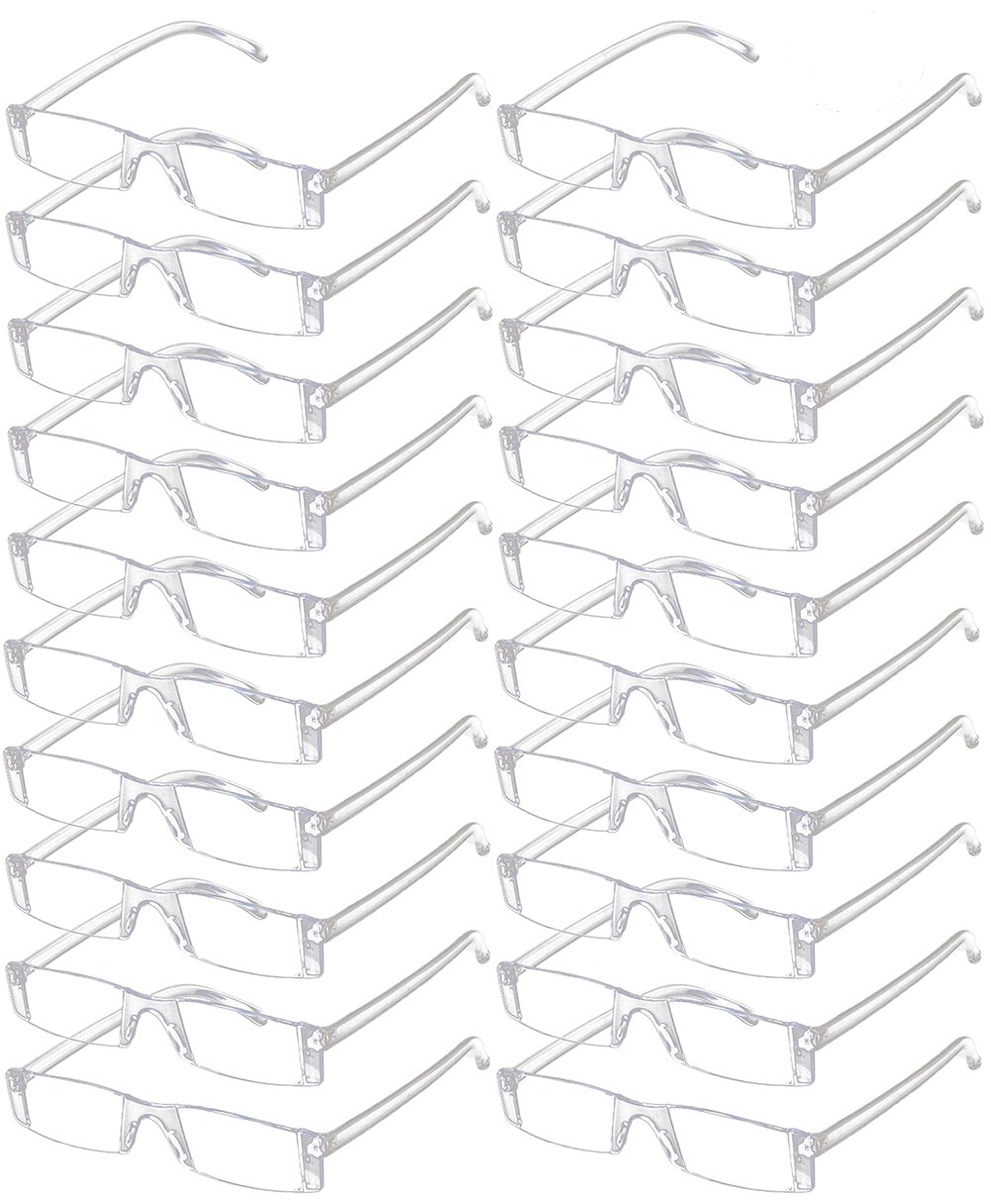 VEVESMUNDO Transparentes Gafas de Lectura Hombre Mujer Sin Montura Vista Calidad Ligero Leer Graduadas Trabajo Presbicia Gafas 1.0 1.5 2.0 2.5 3.0 3.5 4.0
