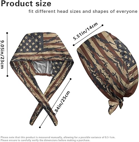 Miniatura 4 de Babrukda Paquete de 2 gorras con banda para el sudor ajustable con lazo en la espalda, gorro divertido