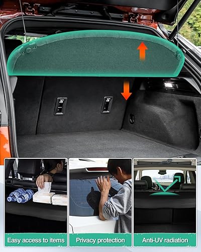 Miniatura 357 de Powerty Cubierta de Carga para Accesorios Kia Sportage 2023-2025 2026, Textura de Lona Cubierta Retráctil para Maletero Trasero de Carga de Equipaje