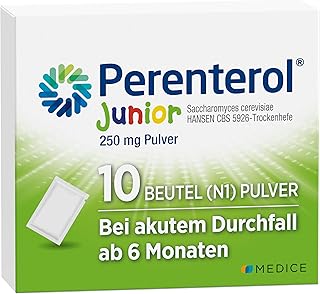Perenterol junior 250 mg Pulver 10 Sachets - Durchfall Medikament zur Vorbeugung & Behandlung von akutem Durchfall - für Kinder in praktischer Pulverform - kindergerechter Geschmack