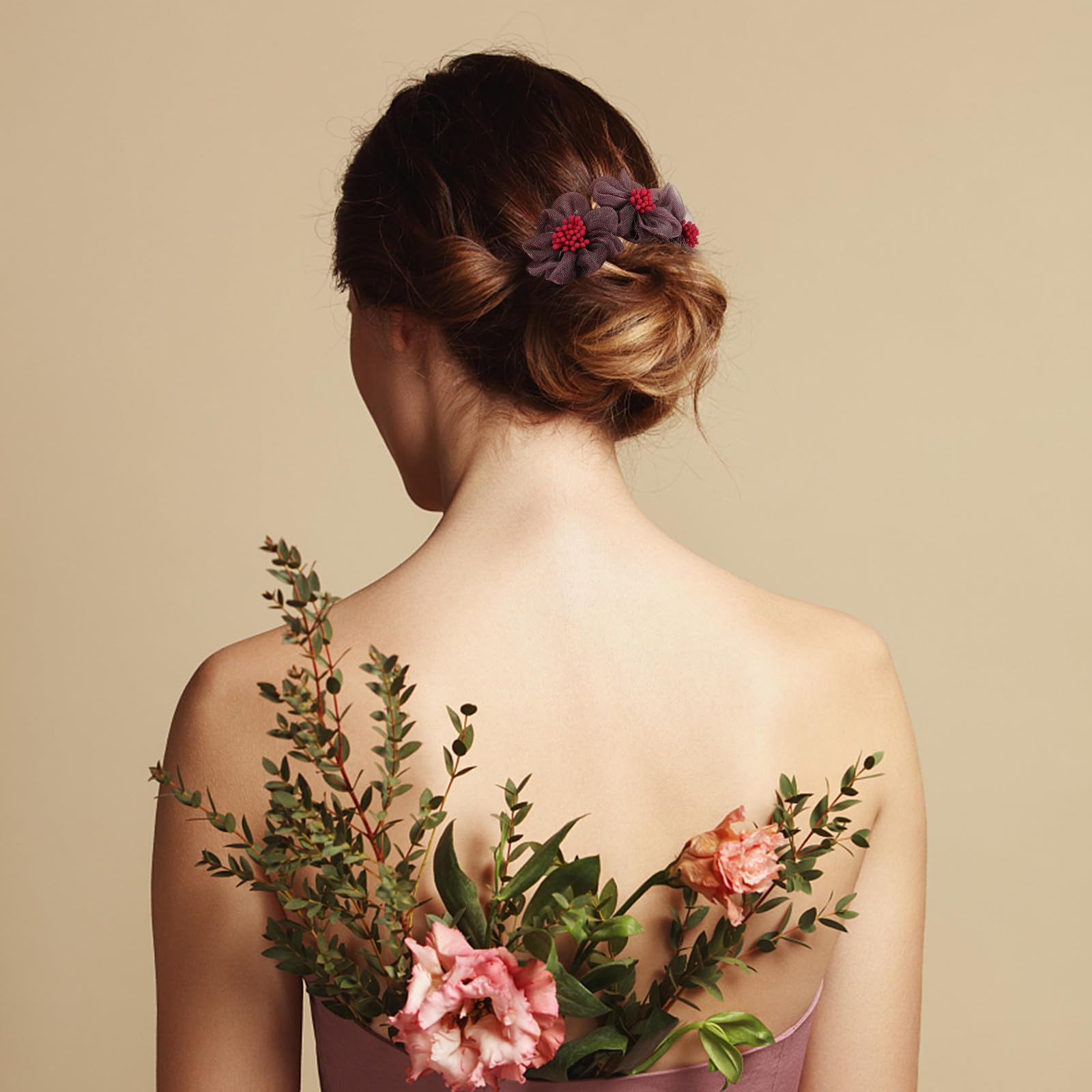 Gatuida 42 Pezzi Creatore di Chignon a Fiore, Accessorio Elegante per