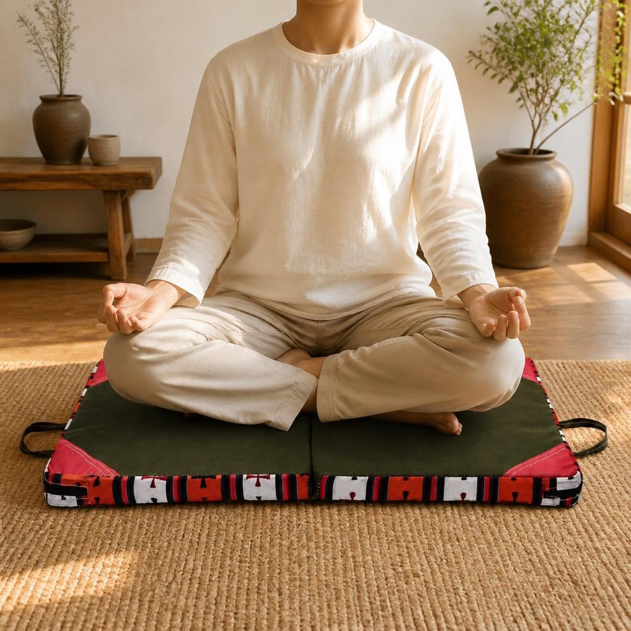 Cojín Meditación Plegable Chino, Grande, grueso 178x78x7cm