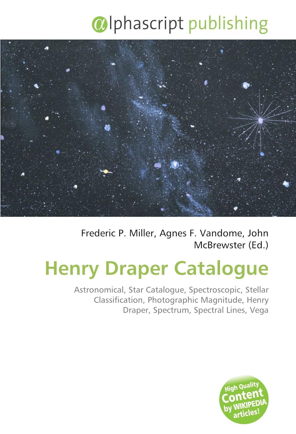 Henry Draper Catalogue Astronomical, Star Catalogue, Spectroscopic