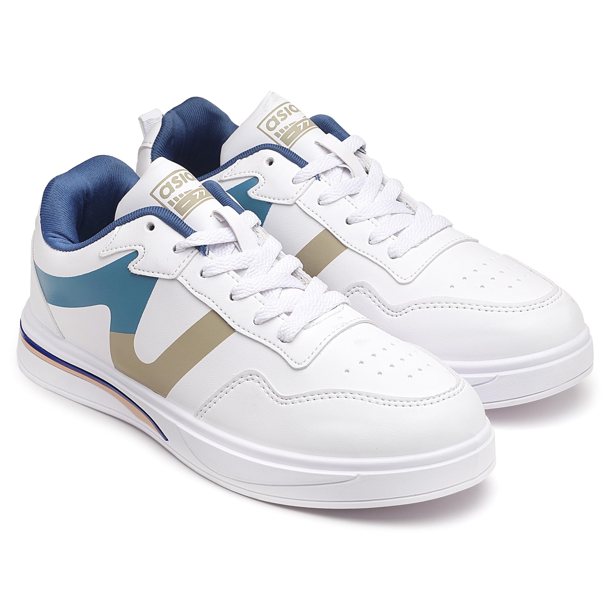 ASIAN Mens White Casual Sneaker Shoes with Synthetic Upper Lightweight Comfortable Mid Top Sneaker Shoes for Mens & Boys Sydney-01 (B0D26GWHNX) Amazon Price History, Amazon Price Tracker