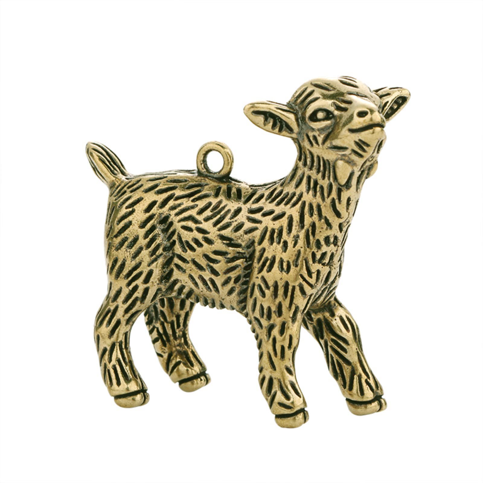 NGDFGR Brass Sheep Miniature Figurines,Bronze Chinese Zodiac Sheep Model Statue Sculpture Crafts Collection Desktop Ornament Home Sand Table Decor Accessories Study Paperweight