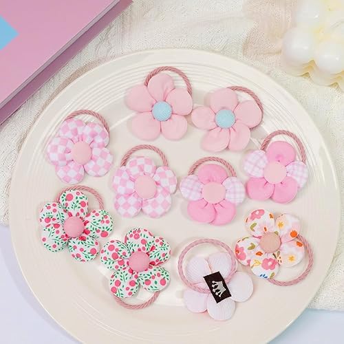 Miniatura 3 de Lazos para el pelo para niños pequeños, lindos coleteros elásticos de flores para bebés y niñas, sin costuras, accesorios para el cabello para niñas