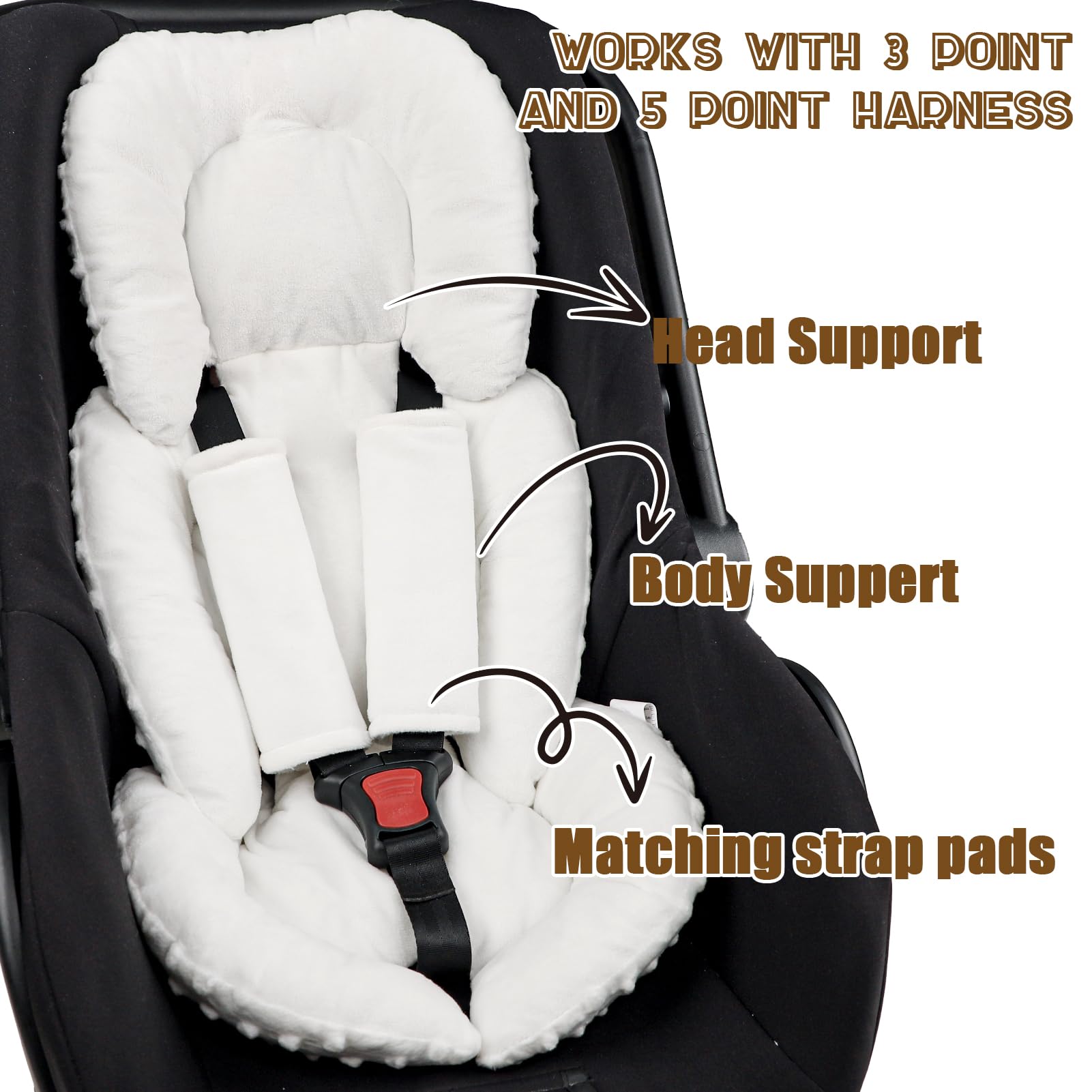 4 In 1 Infant Car Seat Insert, Baby Car Seat Head Botswana