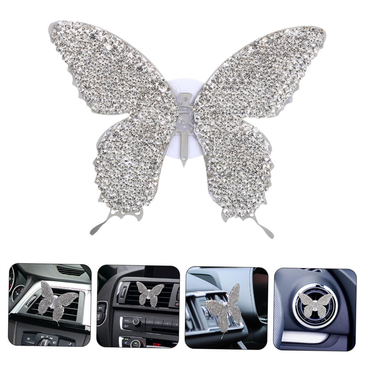 SOLUSTRE 4stücke Rhinestone Auto Duftclip Für Klimaanlage Autoausstattung Mit Einfacher Für Angenehmes Fahrgefühl Und Frischen Duft Im Auto