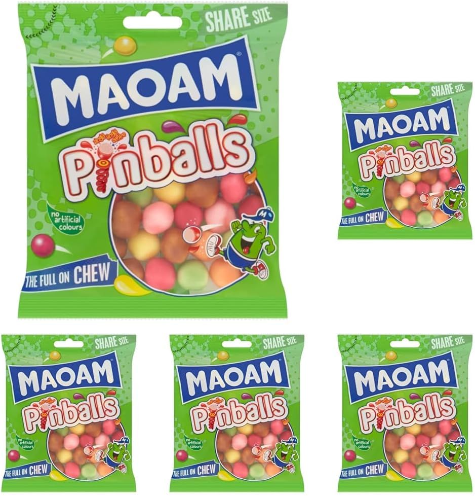 Maoam Pinballs Chewy Sweets, 140g (Pack of 5)
