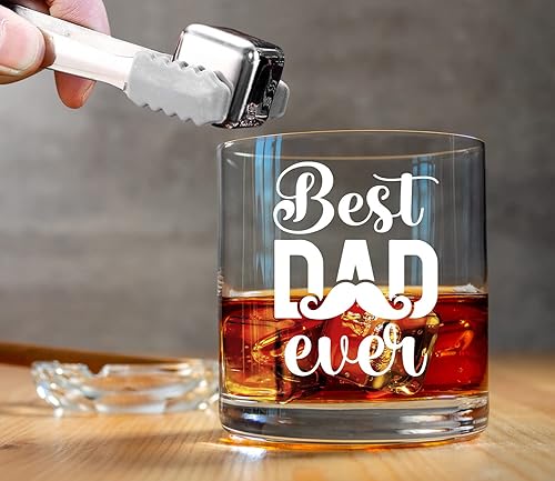 Miniatura 3 de Best Husband Ever Vaso de whisky antiguo de 11 onzas con 2 cubitos de hielo grabados para marido, aniversario de él, cumpleaños, día de San