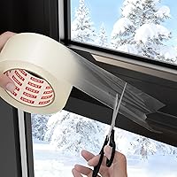 SWRT 2x30 YD 8 Mil Heavy Duty Transparent Window Insulation Tape - No Residue Weather Sealing Kit for Doors, Windows, Winter Summer Energy Savings
