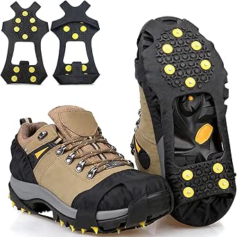 spikes für schuhe winter schuhspikes zum überziehen schuhspikes winter eiskrallen für schuhe steigeisen spikes 2026 Snow Chains for Shoes, Suitable for Hiking, Hiking, Ice Fishing, Snow, Ice etc.