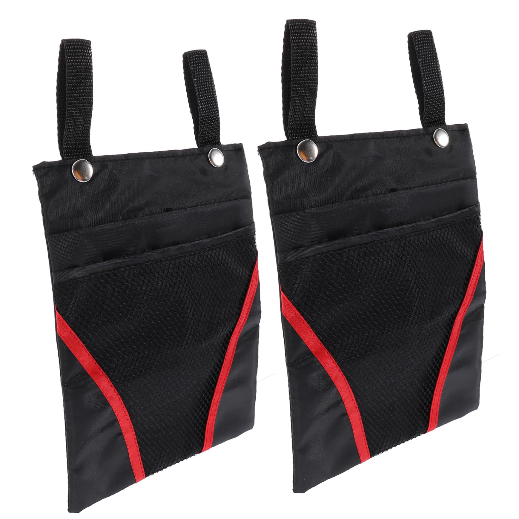 KESYOO 2Pcs Hanging Bag Front Basket Pouch Multi Pocket Storage for Electric Bikes Bicycles Washable Reusable Hanging Container with Snap Closure with Trim