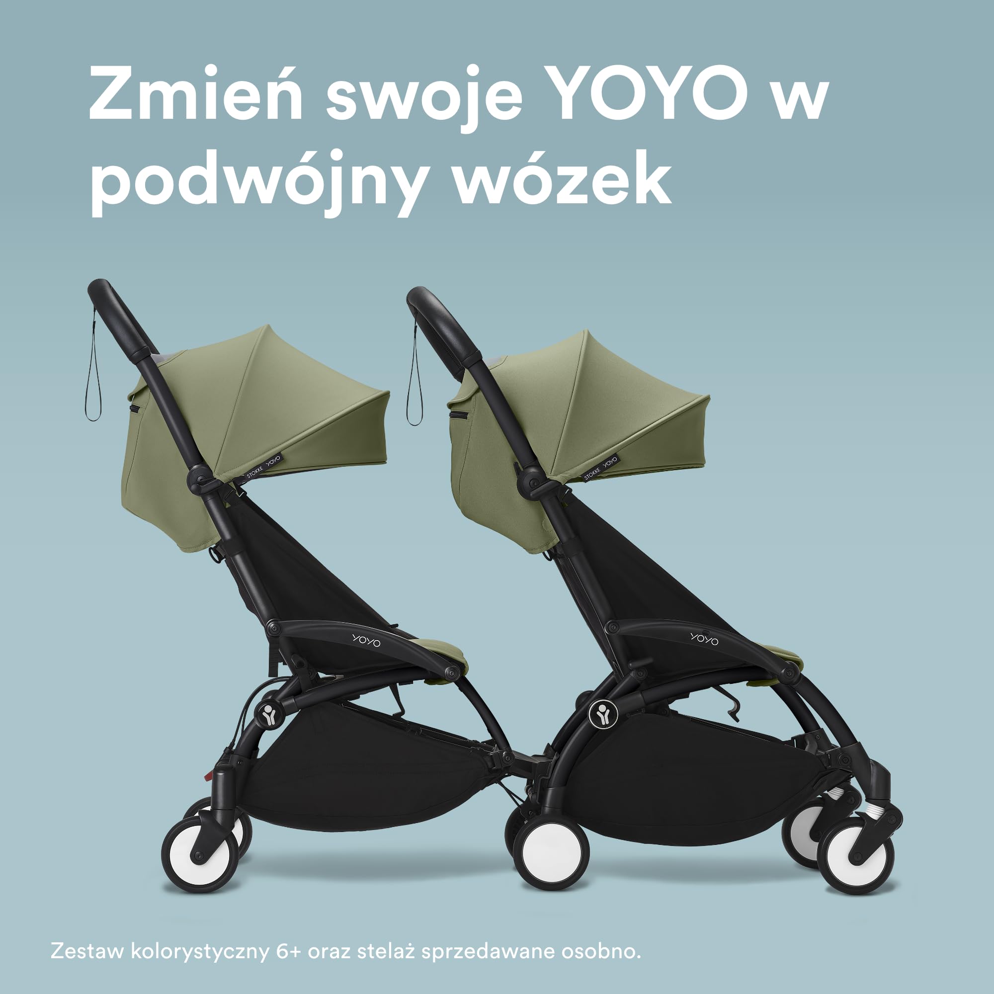 Stokke YOYO Connect, czarny - Zamień swoje YOYO w podwójny wózek - idealny dla bliźniaków lub dzieci z niewielkimi różnicami wiekowymi