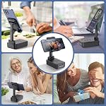 ZEALOT Support de téléphone avec haut-parleur Bluetooth sans fil, compatible avec les téléphones et tablettes,HD Surround Sound, Cadeaux pour femmes ou hommes, Cadeau de jour pour femmes-noir