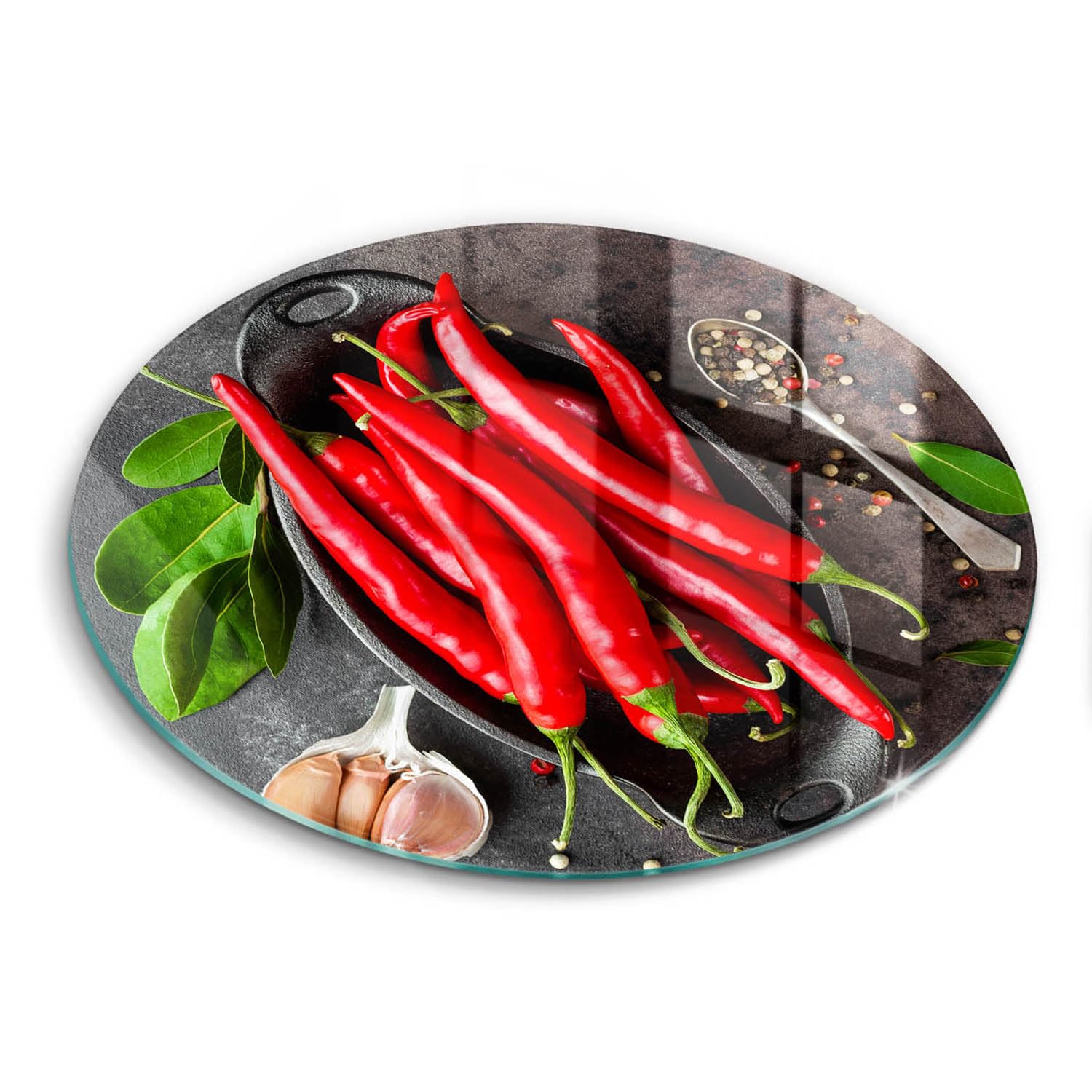 Planche à découper 40cm Wallfluent piments rouges en matériau résistant