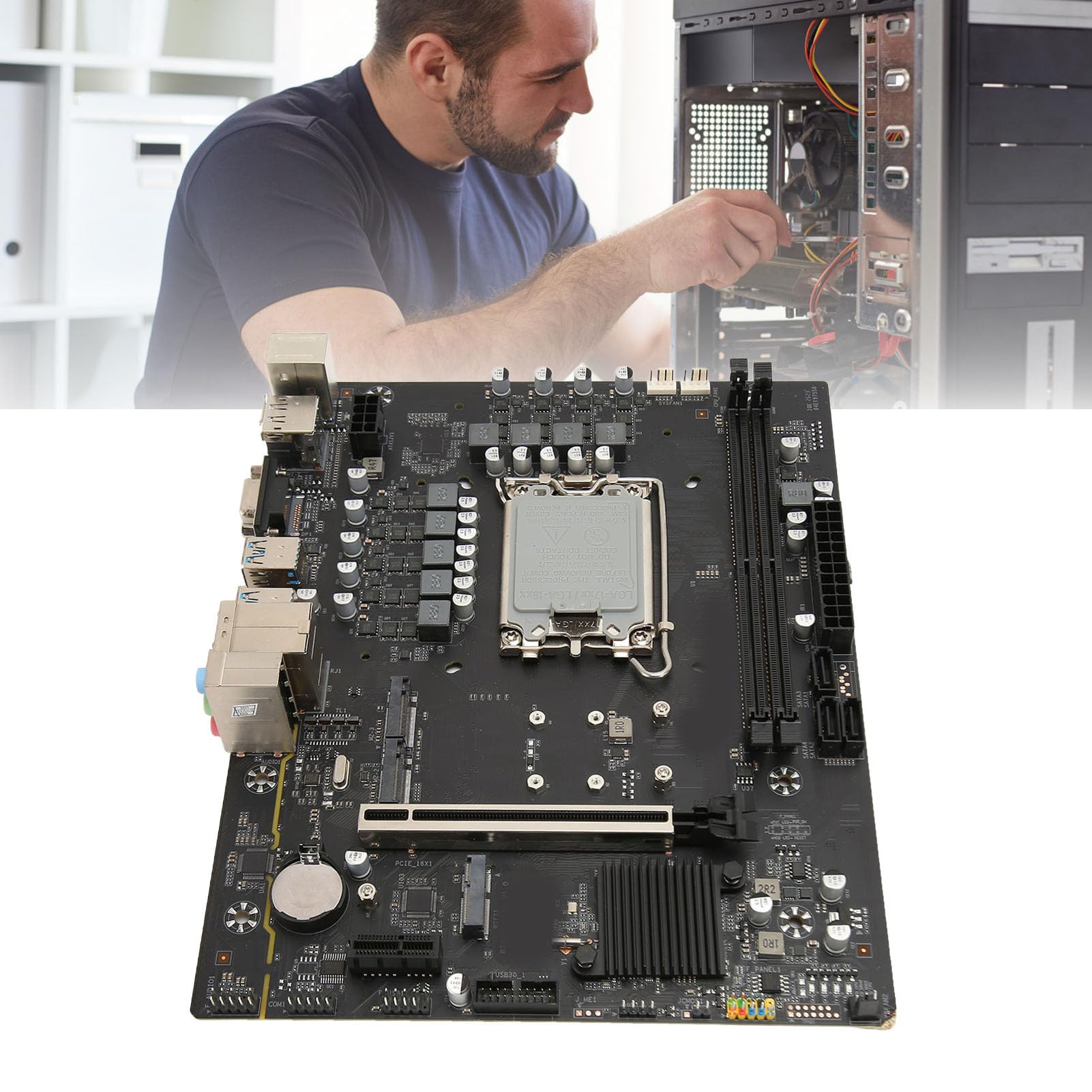 Płyta Głowa do Gier B760 M5 Wifi, Obosługa 12. 13. GeneacJi dla ProcesorOwlGA1700, DDR5 M.2 USB 3.2 Gen2, Stabilny Zasilalak, Trwały Materialiałał