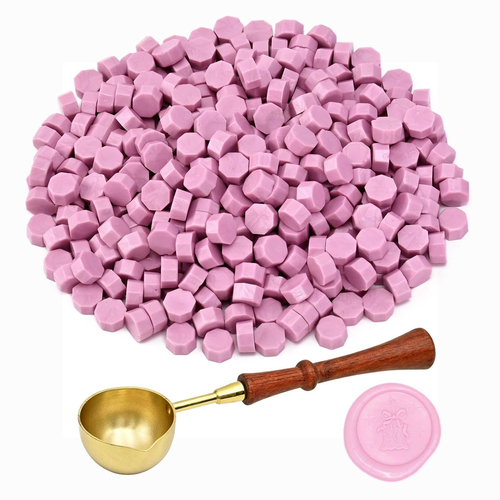 LICQIC Wax Stamp Kit, 300 Pcs Wax Seal Beads with 1 Melting Spoon