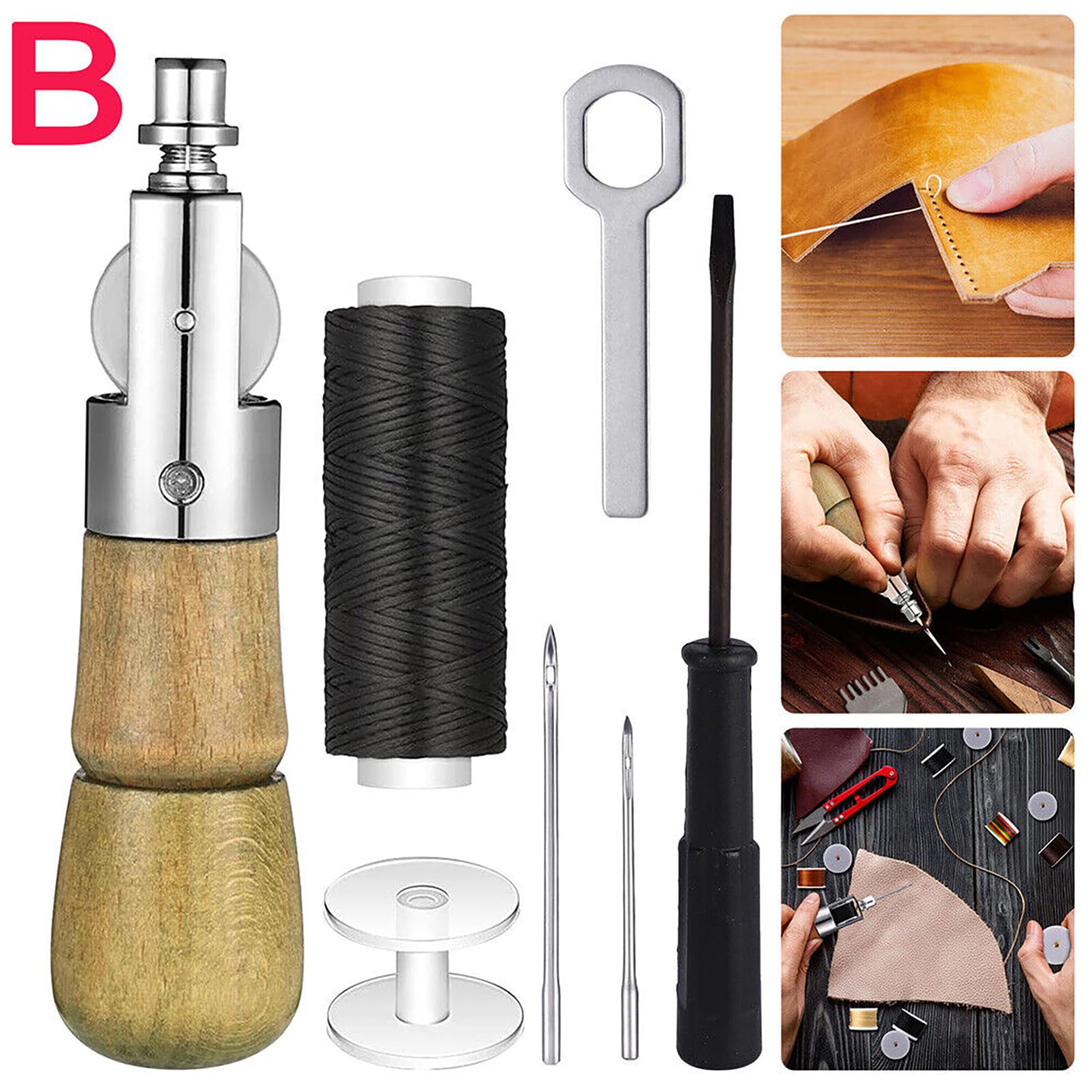 Leather Hand Sewing Machine Stitcher Repair Accessory Tool Kit for Leather Sail Accessory