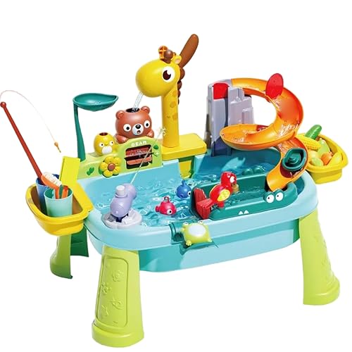 Ginwrek Mesa de Agua para niños pequeños de 1 a 3 años y niños de 4 a 8 años. Mesa sensorial Multifuncional…