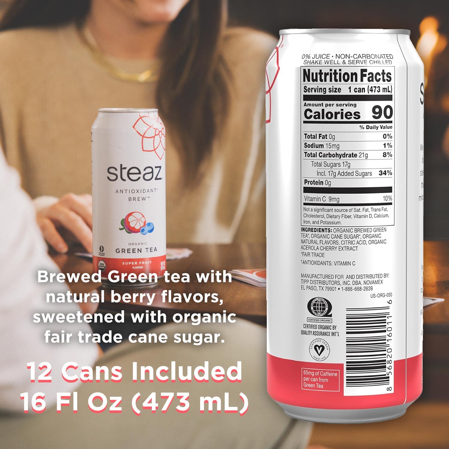 Amazon.com : Steaz - Organic Green Tea - Superfruit (12 Pack