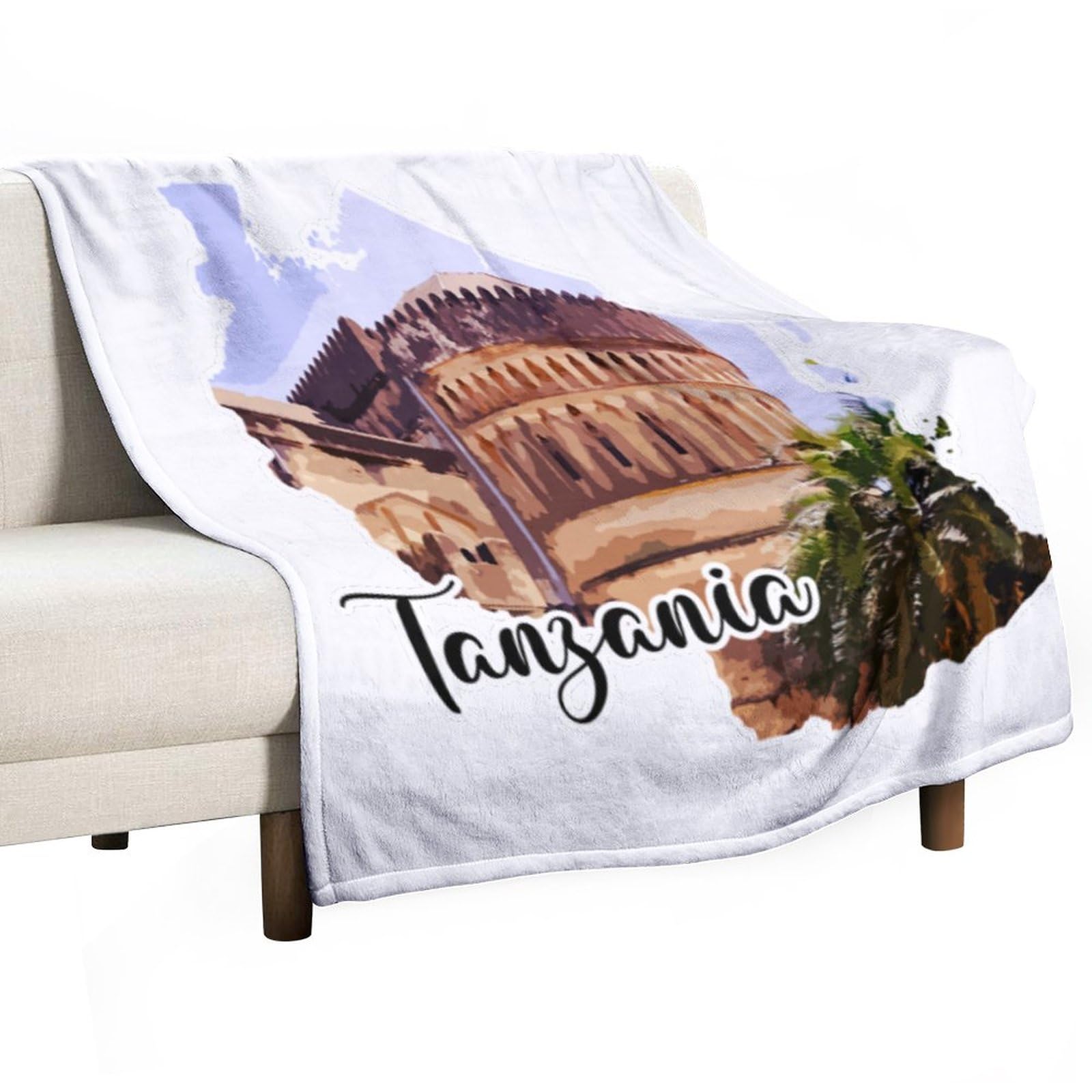 Couverture pelucheuse paysage urbain cadeau idéal pour bébé et adulte