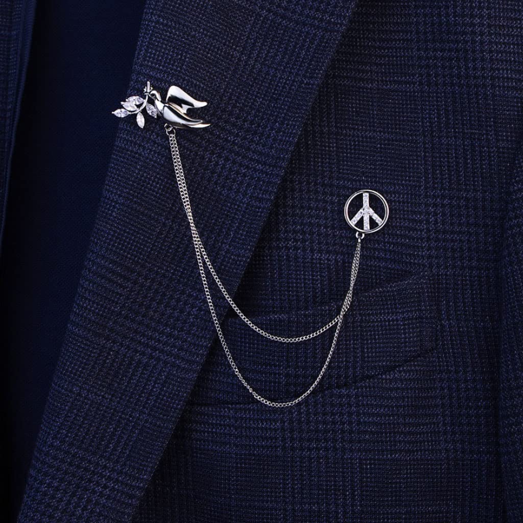 Brosche Broschennadeln Glückliche Schluckkette Broschen Luxus Atmosphäre Personalisierte Kragen Brosche Pin Herren Anzug Hemd Kragen Zubehör Frauen Broschen