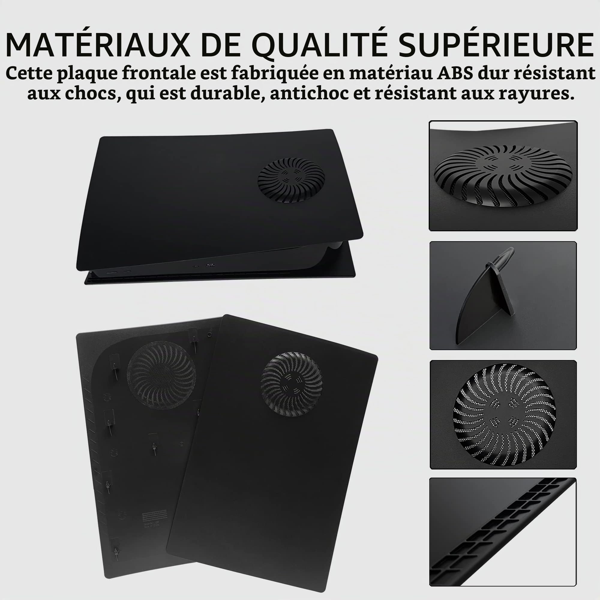 Façades pour P5 édition Digitale Panneau de Remplacement pour Digitale Console DOBEWINGDELOU Latéral Accessoires Protection Contre Les Rayures et la Poussière Boîtier ABS Noir