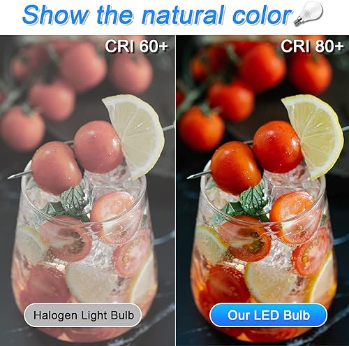 Miniatura 14 de Paquete de 12 bombillas E12 para ventilador de techo, equivalente a 60 W, luz natural de 4000 K, bombilla LED de base pequeña, bombilla LED A15 Luz