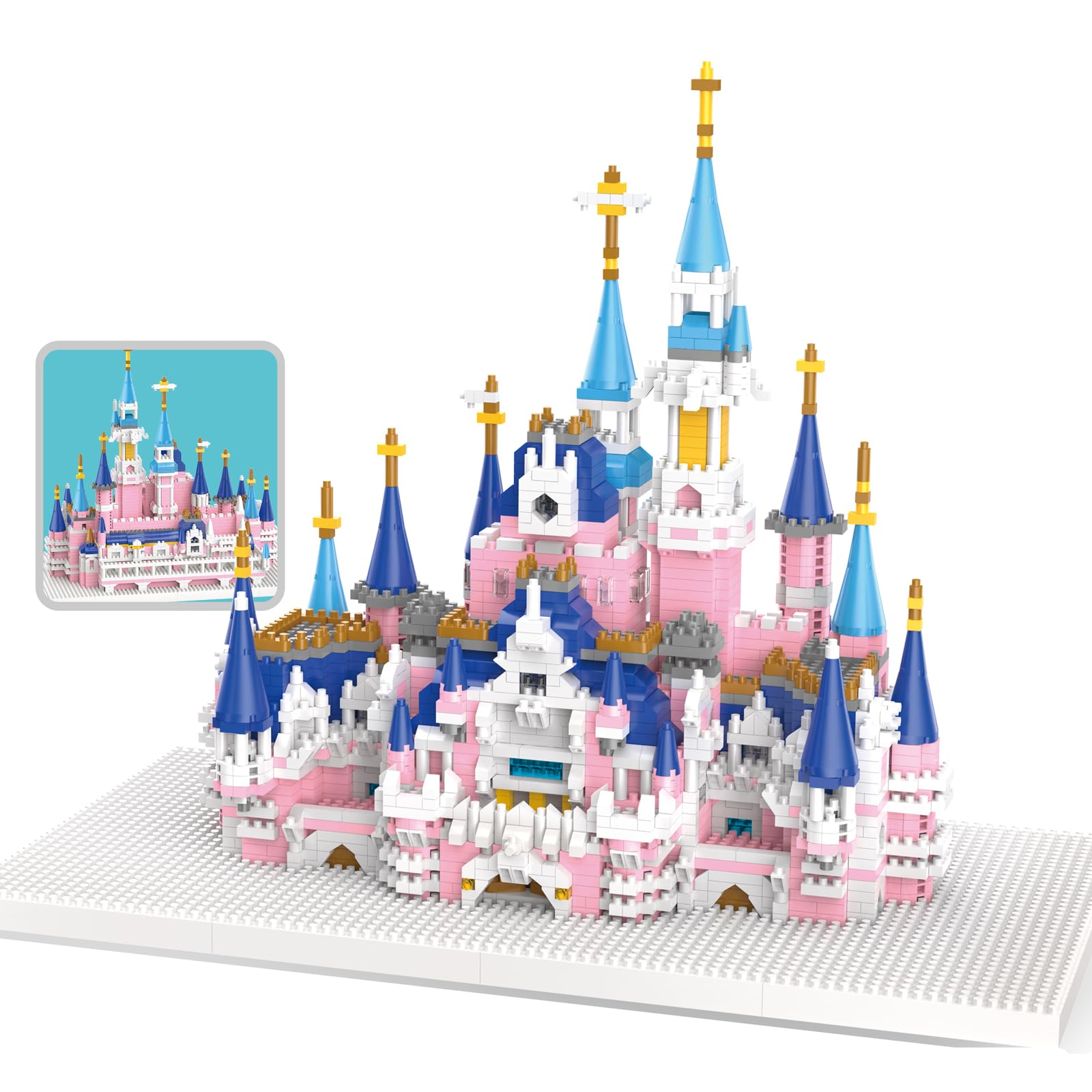 3000Pcs Architecture Mini Building Blocks Set for Adults - Micro Toy Building Bricks Model Kit - Educational Architecture Model Gift for Teens and Adults Age 14+