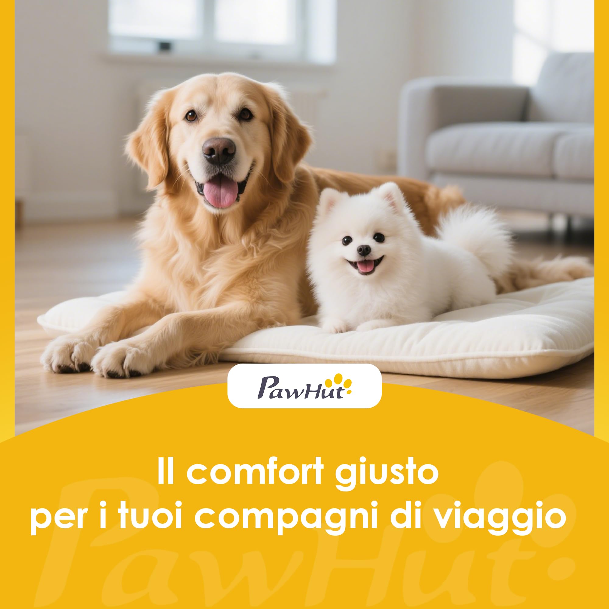 PawHut Scaletta per Cani e Gatti con 3 Scalini Antiscivolo, Scala per Cani Pieghevole con Capacità 10 kg, per Letti Alti e Divani, 53x30.5x36.5 cm, Marrone