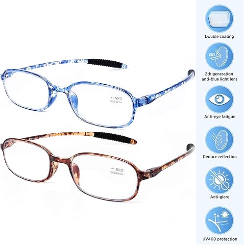 Miniatura 7 de Lentes de lectura para computadora con bloqueo de luz azul, ligeras, para mujeres y hombres.