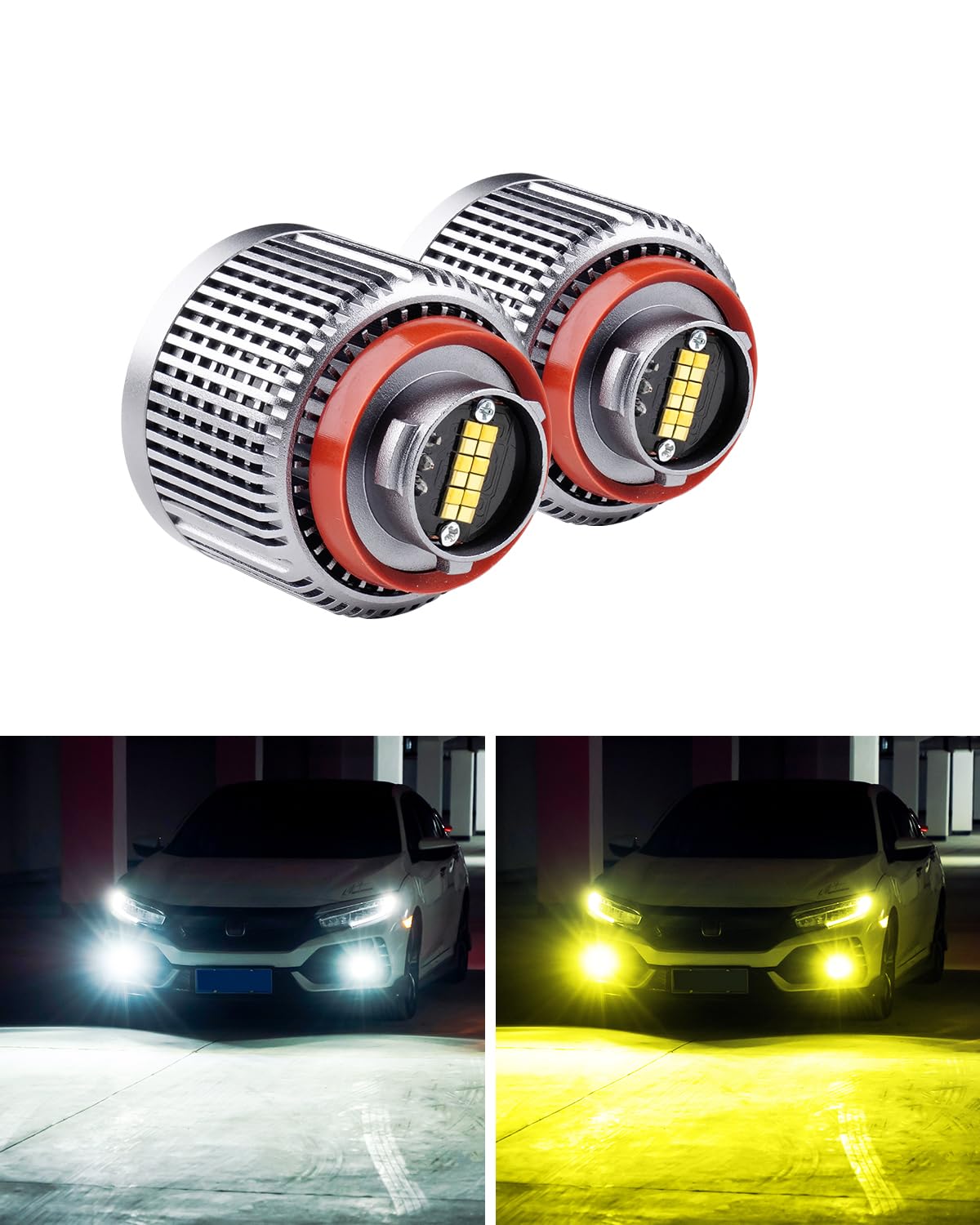 Amazon | Mixsuper L1B LED フォグランプ 交換用バルブ 2色切り替え 