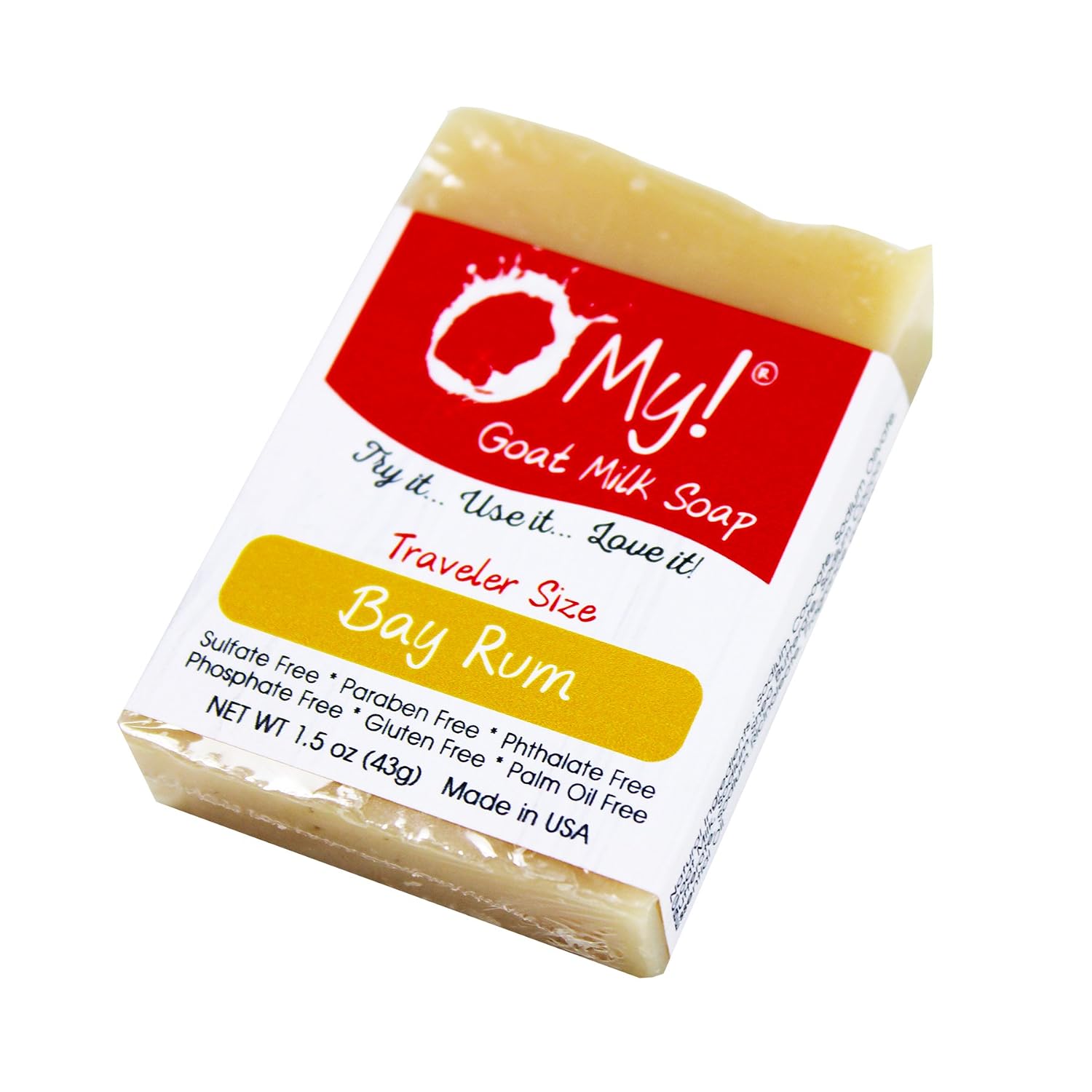 O My! Goat Milk Soap Bar 1.5oz Traveler | Made with Farm-Fresh Goat Milk | Free of Parabens & More | Handcrafted USA